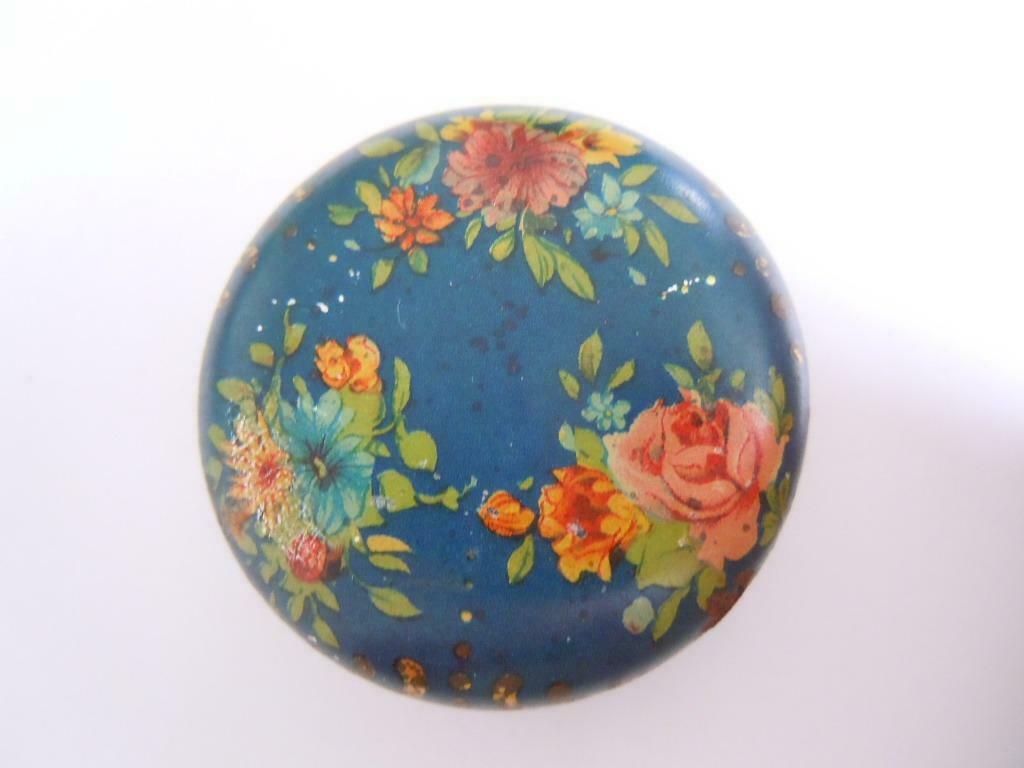 Oud blauw doosje blik, Ophalen of Verzenden, Gebruikt, Overige