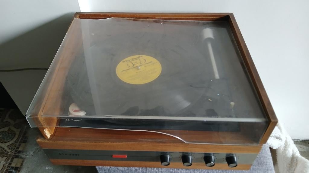 platine a vinyle ancien bois a reviser, Enlèvement ou Envoi, Simple, Autres marques