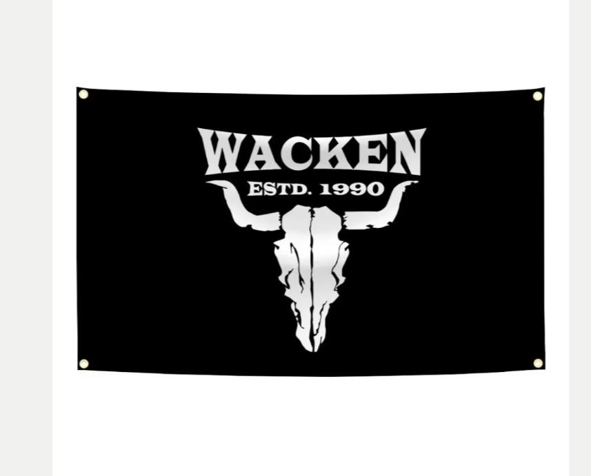 Grote vlaggen Wacken open air (150x90cm), Ophalen of Verzenden, Nieuw