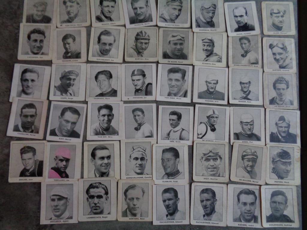 Wielrenners prenten BELGIAN CHEWING GUM 50s Baanreuzen 47x, Verzenden