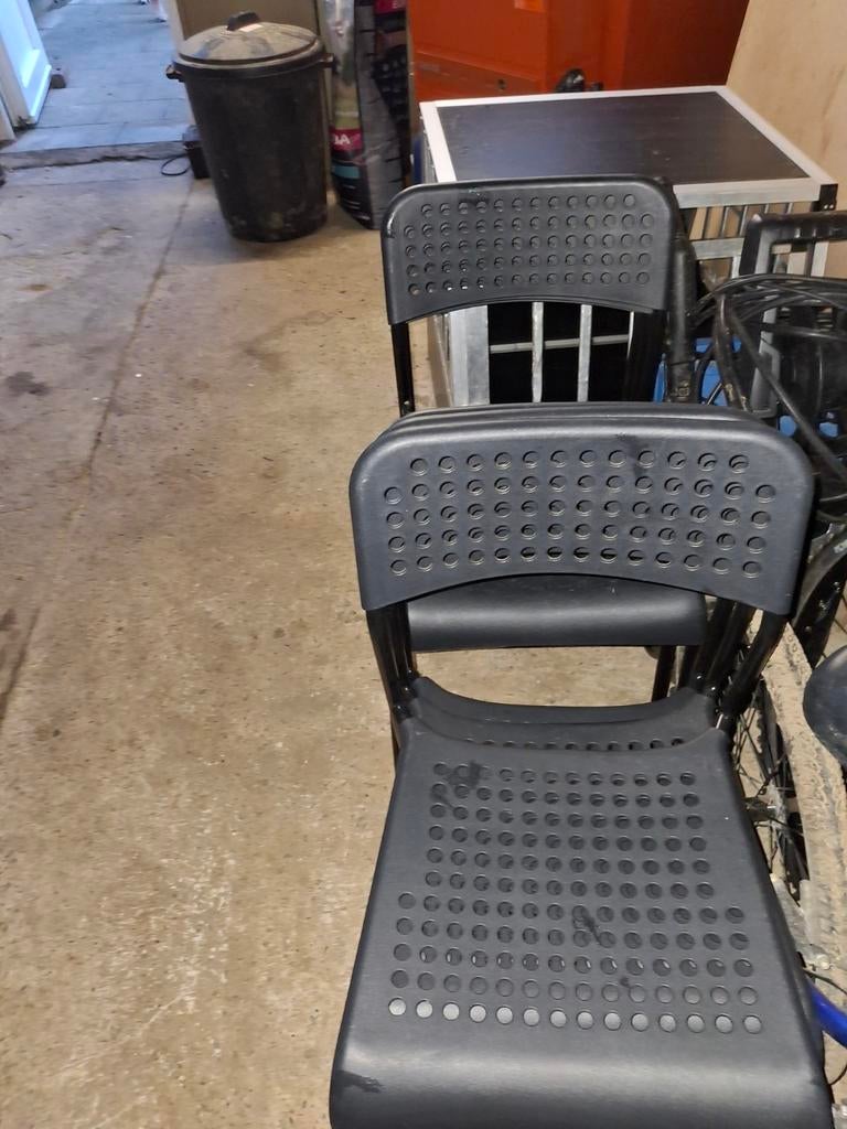 6 chaises noires Ikea, Jardin & Terrasse, Enlèvement