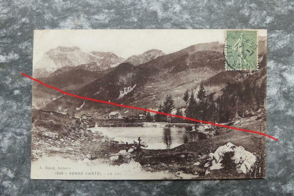 Postkaart 2/7/1920 Vonne Chatel, Le Lac, Frankrijk, Ophalen of Verzenden, 1920 tot 1940, Gelopen, Frankrijk