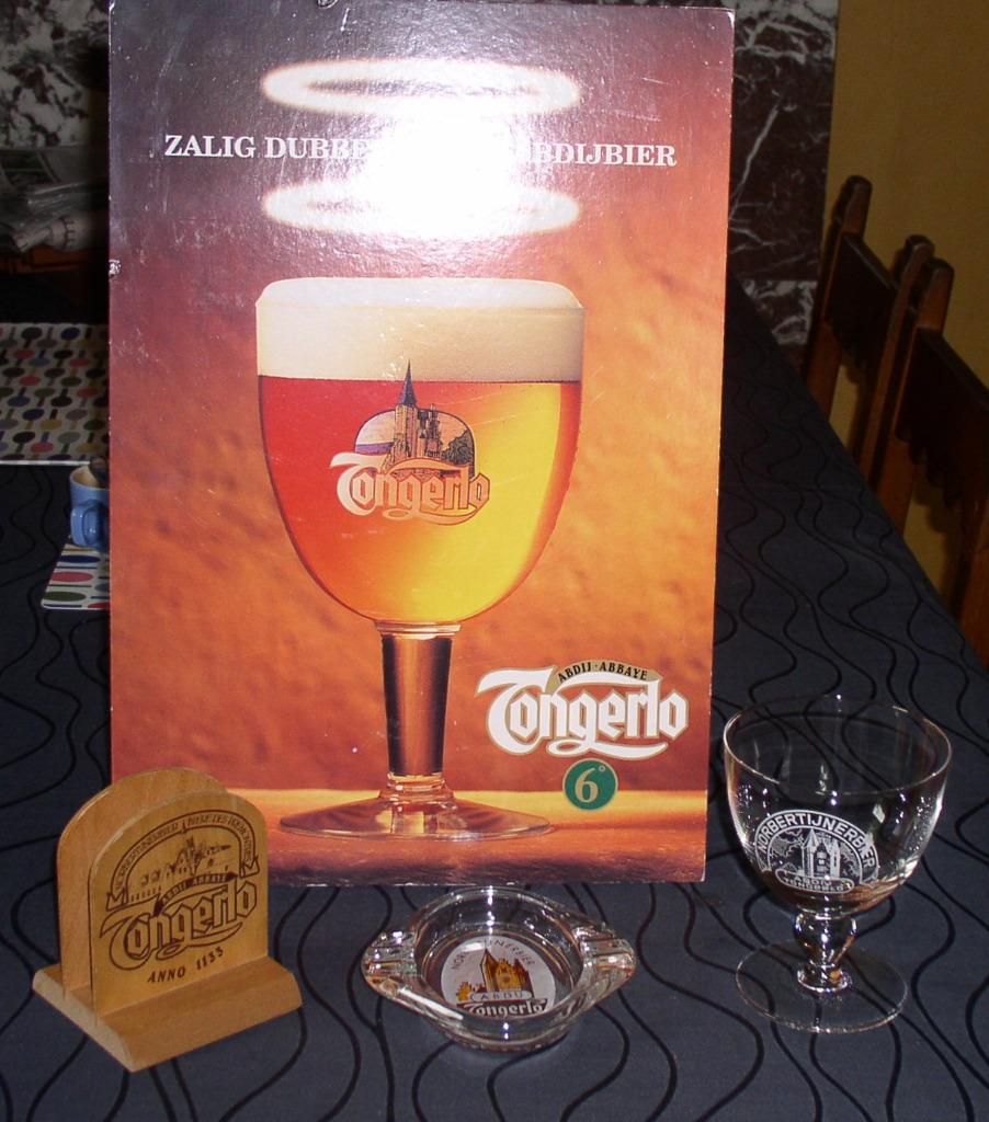 Bierattributen Tongerlo Brouwerij Haacht, Verzamelen, Ophalen of Verzenden, Gebruikt, Glas of Glazen, Overige merken