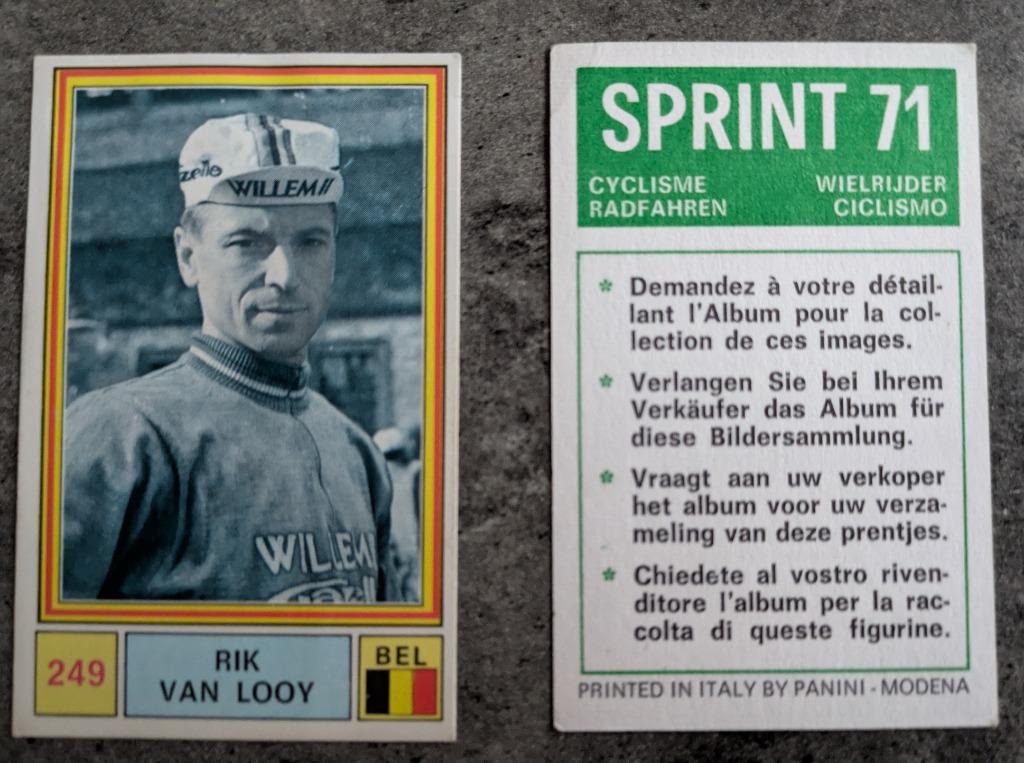 PANINI SPRINT 71 WIELRENNER  RIK VAN LOOY wielrennen  1971, Verzenden, Zo goed als nieuw, Sticker