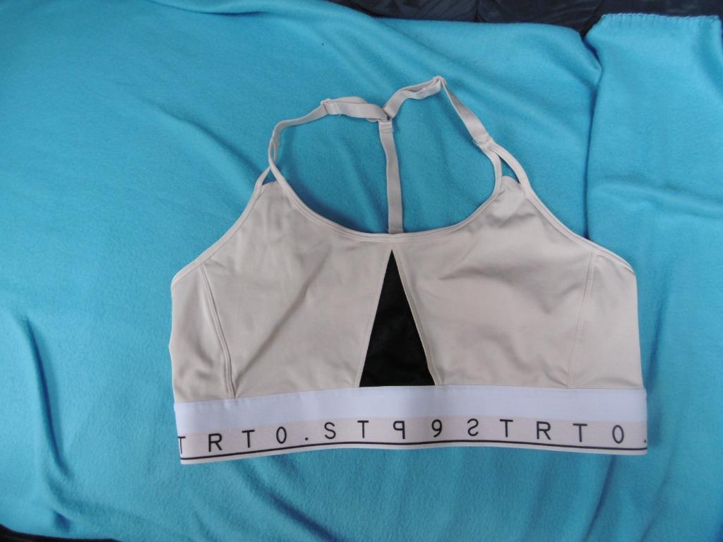 kledij dames sportbeha "H&M sport" maat L beige, Beige, Ophalen of Verzenden, Zo goed als nieuw, H & M
