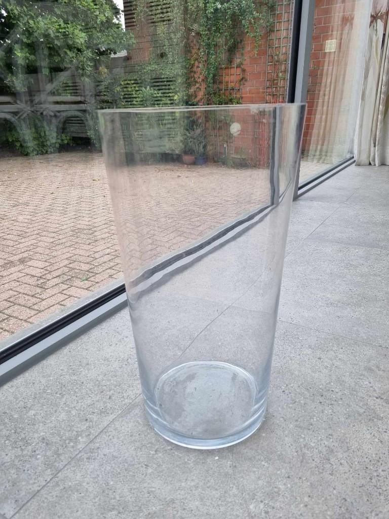 Grote glazen vaas, Ophalen, Gebruikt, Overige kleuren, Glas