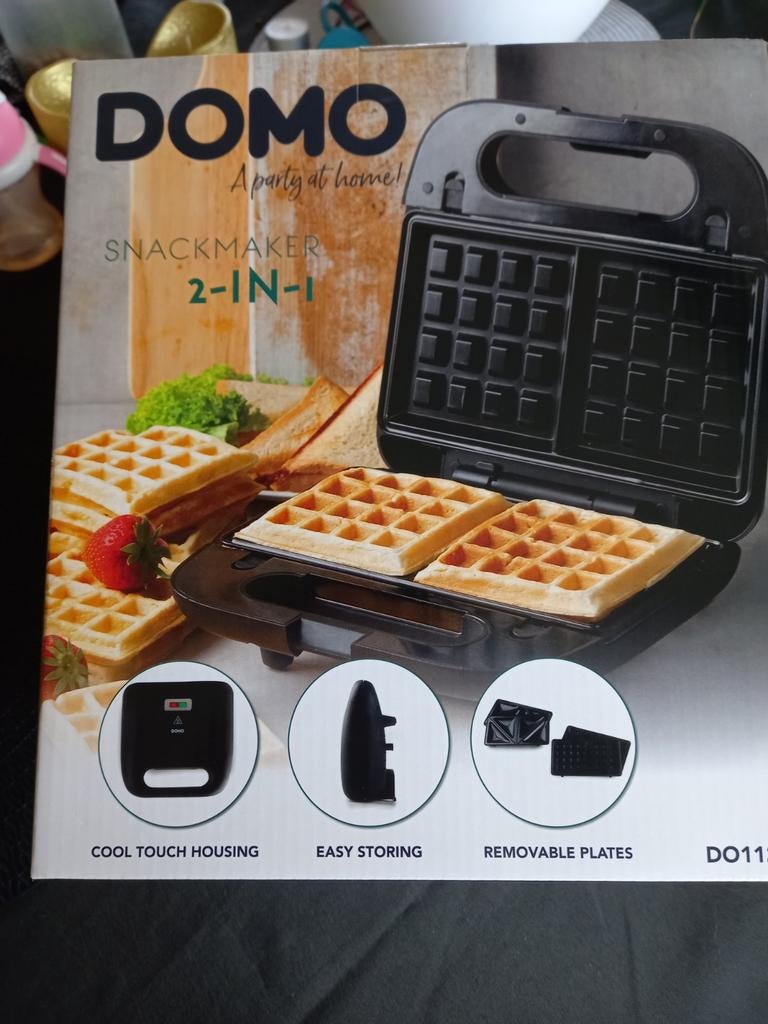 Domo wafelijzer / croque  NIEUW!!!, Ophalen of Verzenden, Nieuw