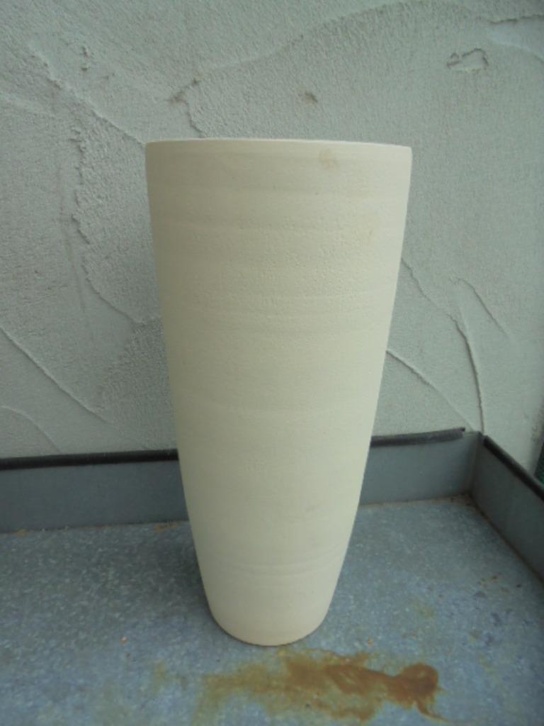 VAAS KERAMIEK ZANDKLEURIG TAPS 37,5 x dia 16,5 cm NIEUW, Huis en Inrichting, Ophalen of Verzenden, Nieuw, Overige kleuren