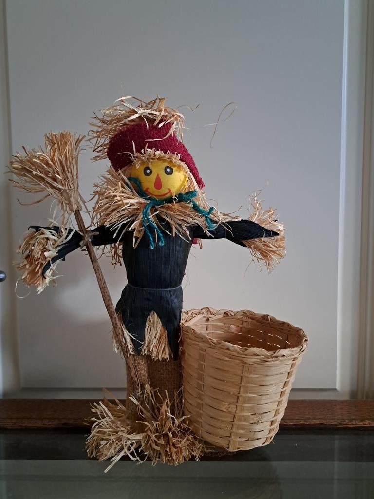 Stro mannetje - bloempot, Ophalen, Zo goed als nieuw