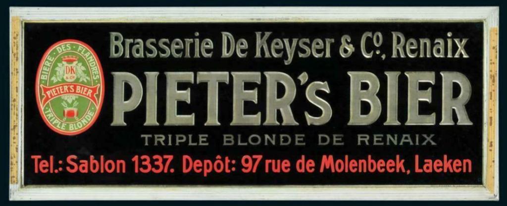 Pieter‘s Bier Brasserie De Keyser Molenbeek Laeken vers 1920, Ophalen of Verzenden