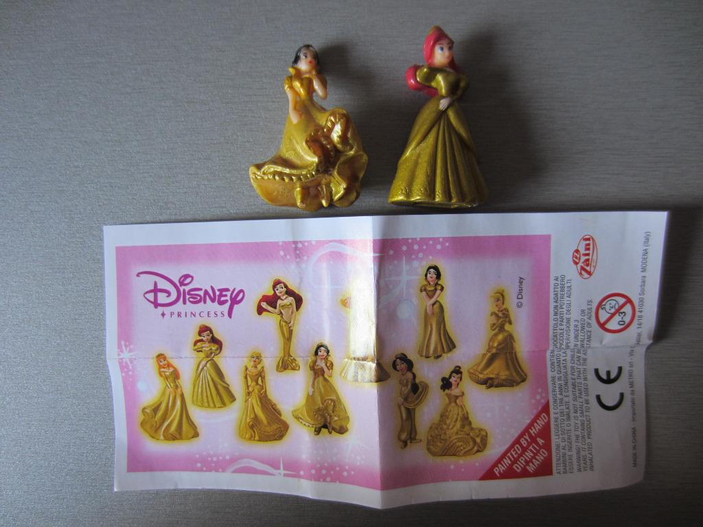 Disney Princess goud (1x Sneeuwwitje + 1x Ariel), Ophalen of Verzenden, Nieuw