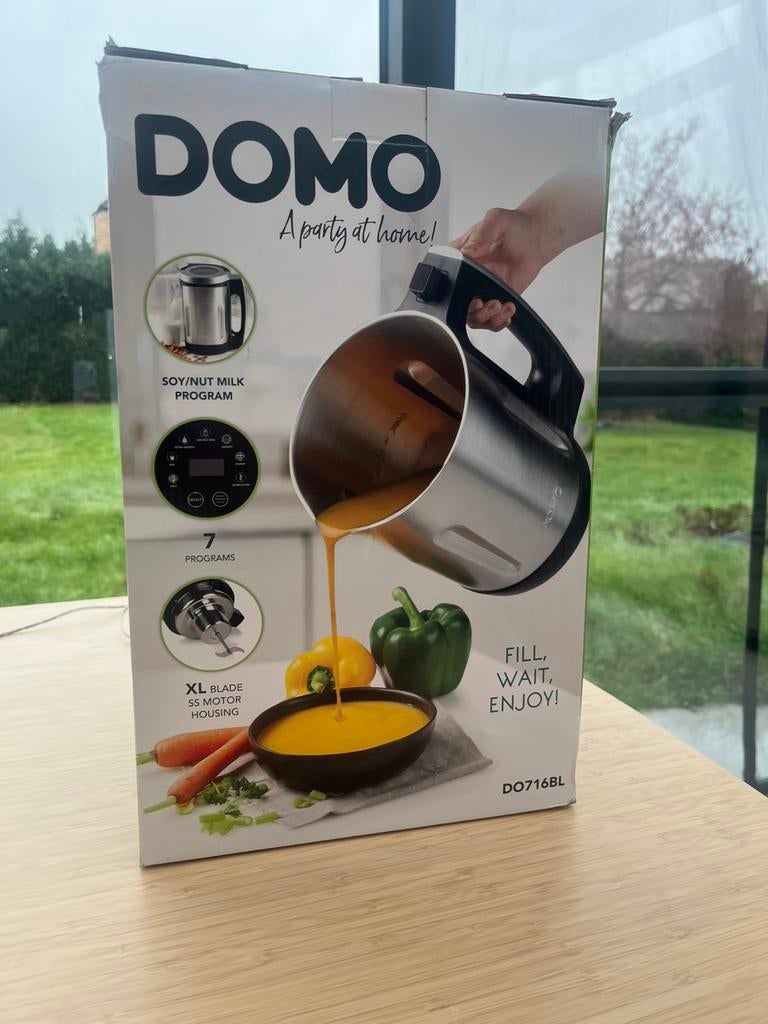 Domo DO716BL soepmaker Roestvrij staal, Ophalen of Verzenden, Nieuw