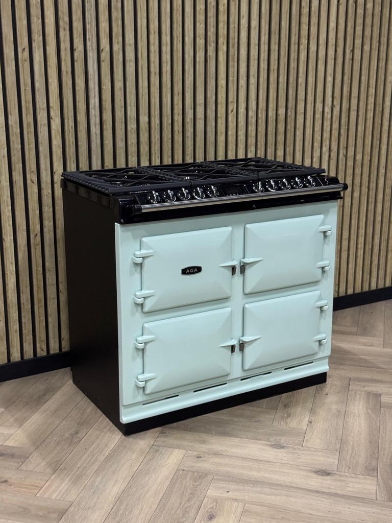 Prachtig Fornuis AGA Six Four Babyblauw 4 Ovens!, Ophalen of Verzenden, Grill, Gas