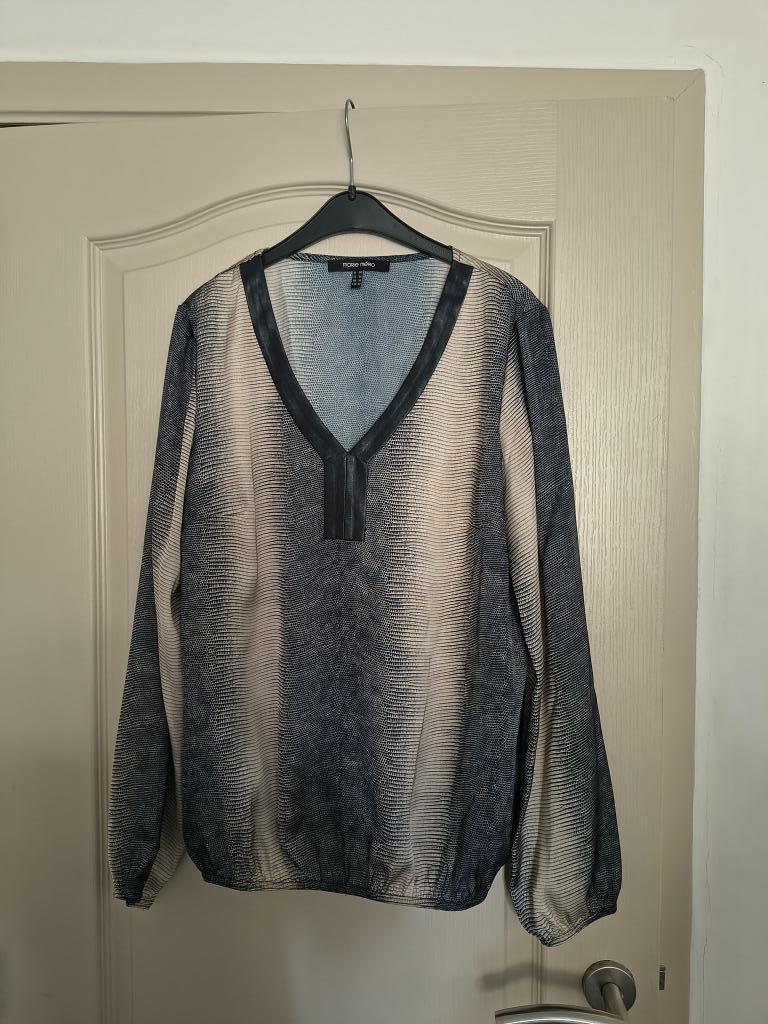 Blouse met lange mouwen, Marie Méro, Ophalen, Gedragen, Maat 38/40 (M)