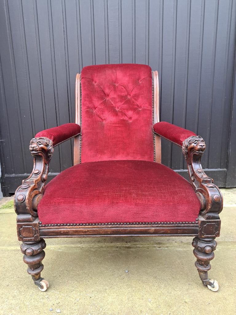 Fauteuil - Kerkstoel  - Kasteelstoel  - Antieke kasteelstoel, Ophalen