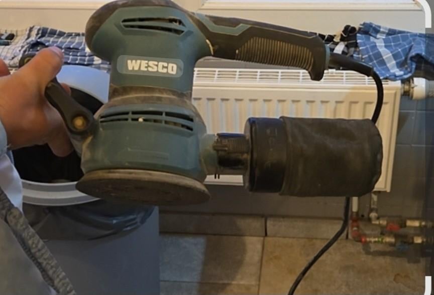 Ponceuse Excentrique Wesco ‘WS4258’ 400W, Doe-het-zelf en Bouw, Ophalen