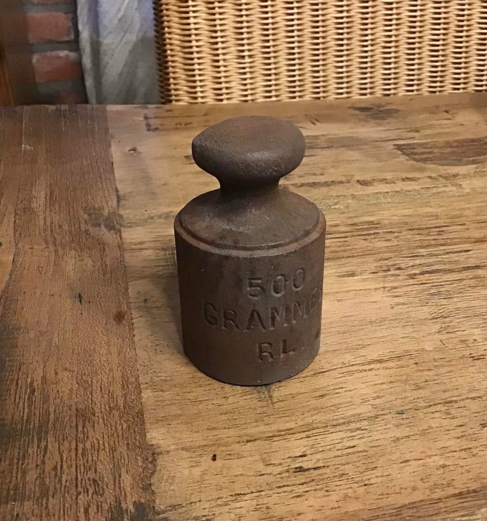 Oude gewichtsblok 500 grammes, Antiek en Kunst, Ophalen of Verzenden