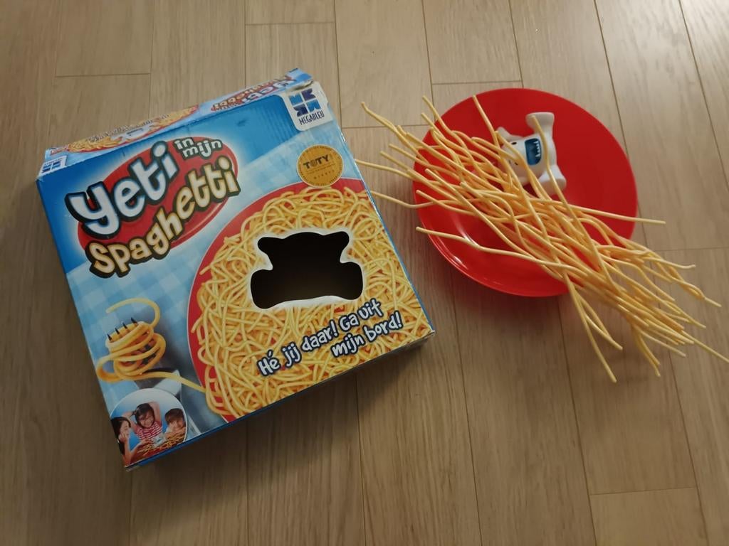 Yeti spaghetti gezelschapsspel, Hobby en Vrije tijd, Ophalen of Verzenden, Gebruikt