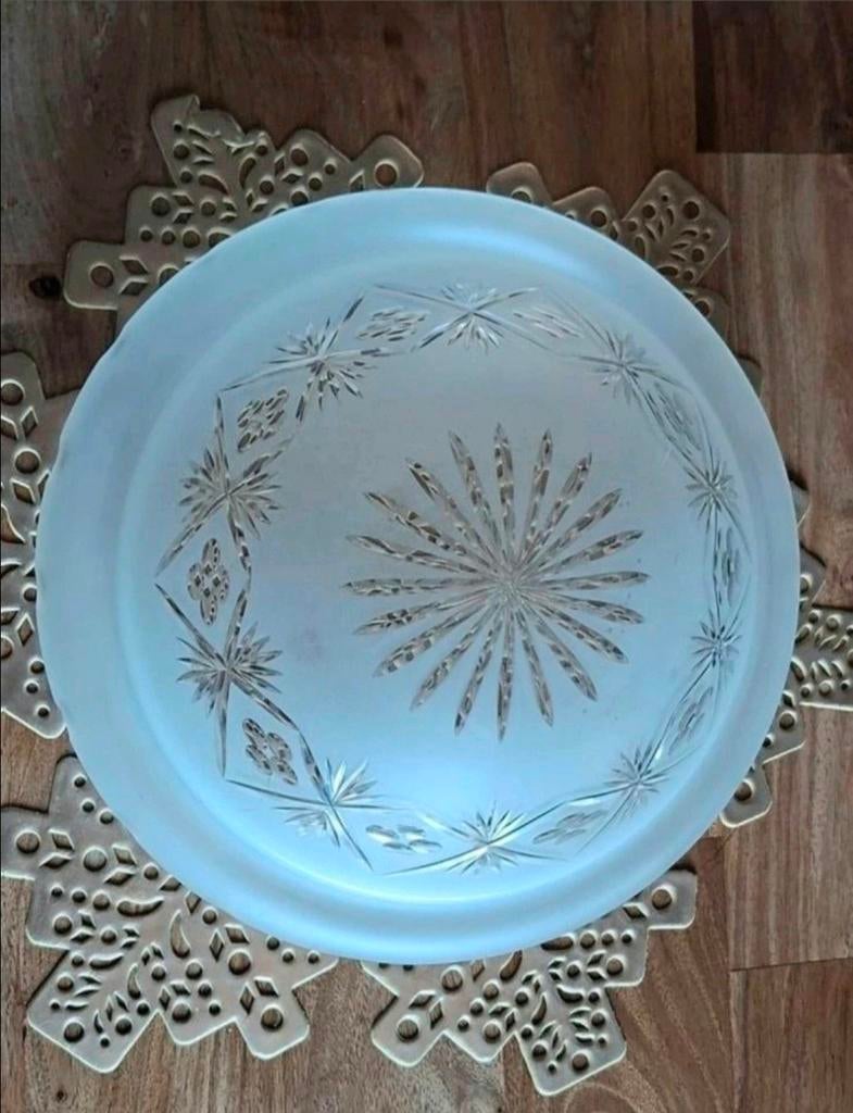 Globe lustre en verre art déco, Huis en Inrichting, Lampen | Kroonluchters, Ophalen of Verzenden, Glas