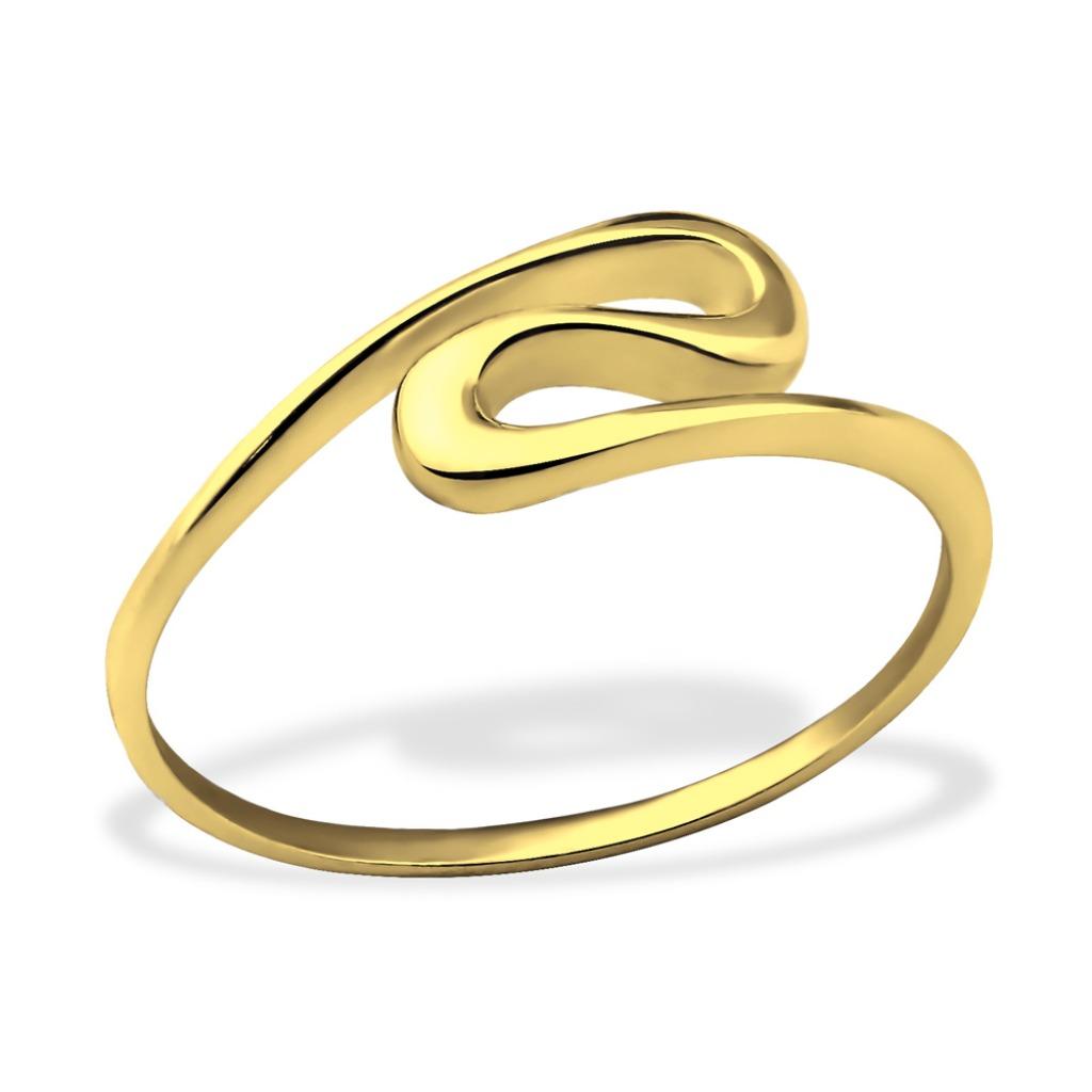 Bague « Wave » pour femme en argent doré jaune, Bijoux, Sacs & Beauté, Bagues, Neuf, Enlèvement ou Envoi, Or, Femme