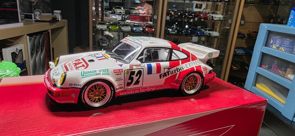 Porsche 911 Carrera( 964) RSR #52 LM 1/18 Gt-Spirit, Ophalen of Verzenden, Zo goed als nieuw, Auto, Overige merken
