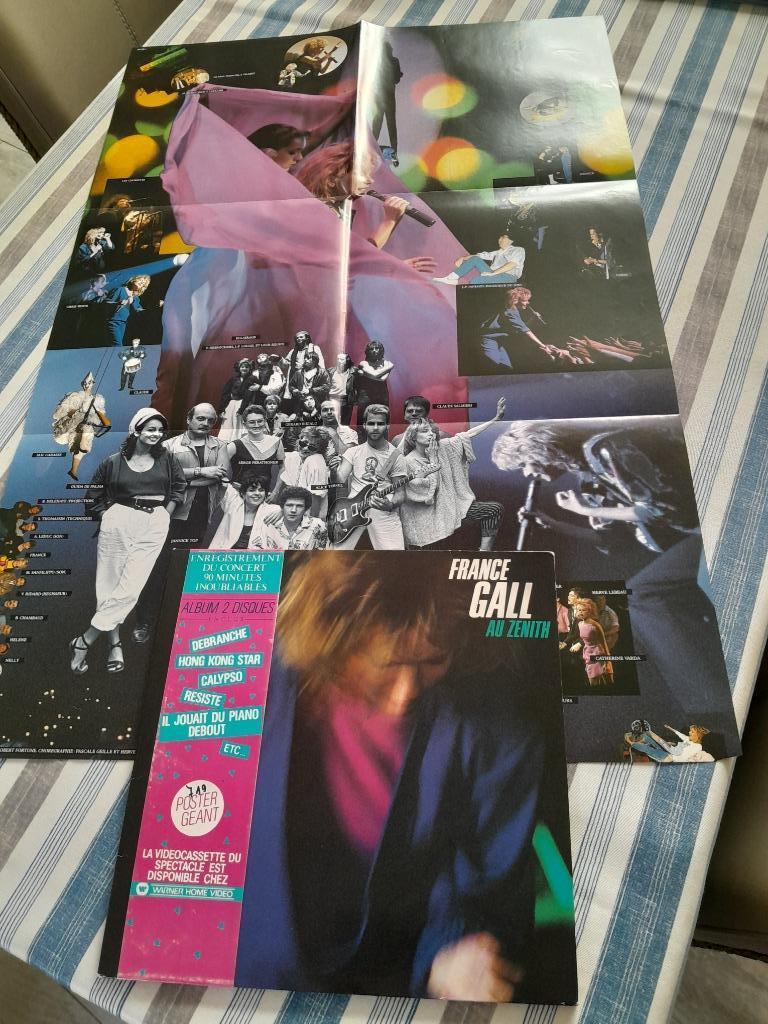 Vinyl France Gall au Zenith 33 Tours + Poster Géant Bon État, Enlèvement ou Envoi, Utilisé, Autres formats