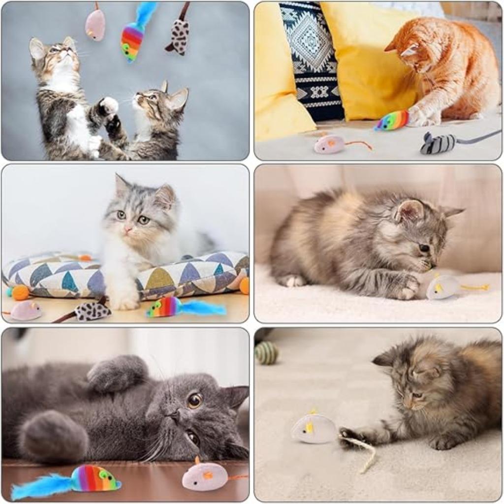 Ensemble de 9 jouets en peluche pour chats avec herbe à chat, Animaux & Accessoires, Jouets pour chats, Neuf, -, -, ADIWO