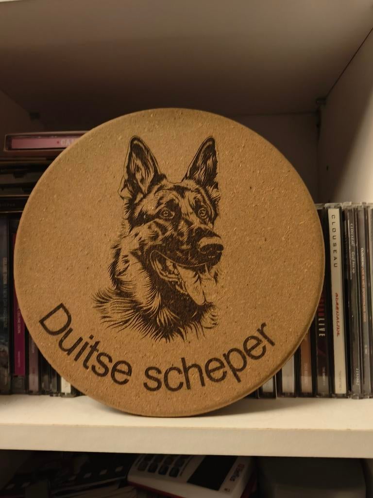 Duitse scheper onderzetter, Overige typen, Ophalen of Verzenden, Nieuw, Bruin
