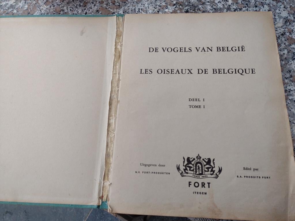 Vintage plakboek "De vogels van België", Antiek en Kunst, Ophalen of Verzenden