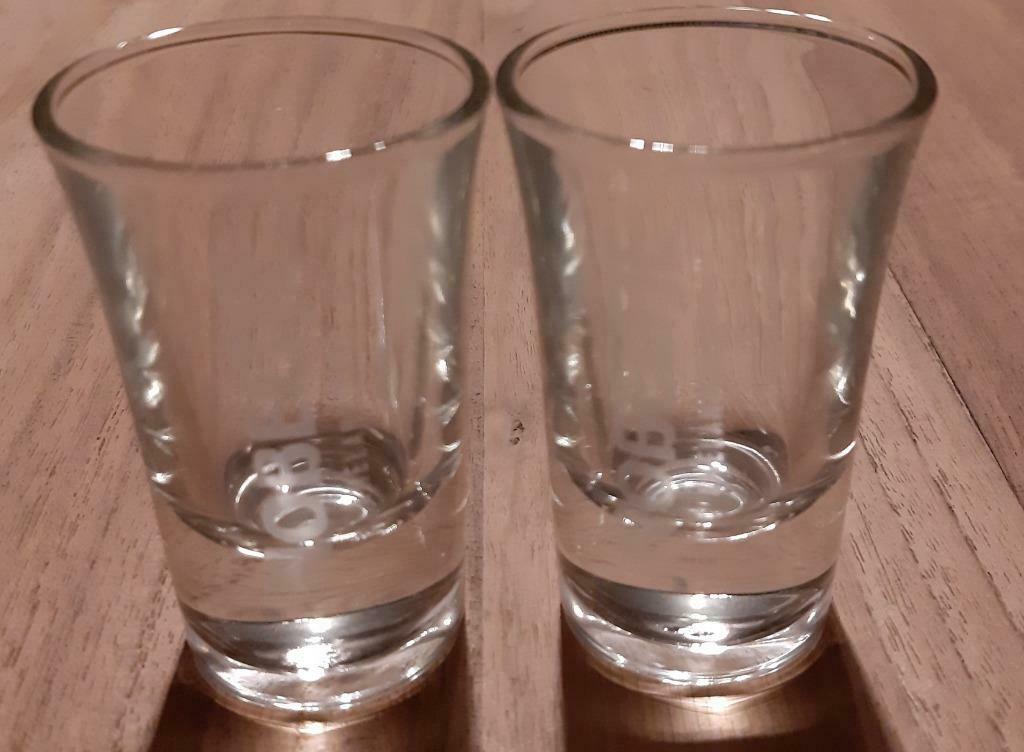2 likeur glazen Nobeltje, Ophalen of Verzenden, Nieuw, Borrel- of Shotglas