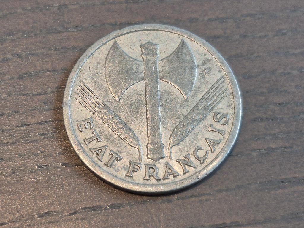 Munt Etat Français 1943 1 franc, Postzegels en Munten, Ophalen of Verzenden, Frankrijk