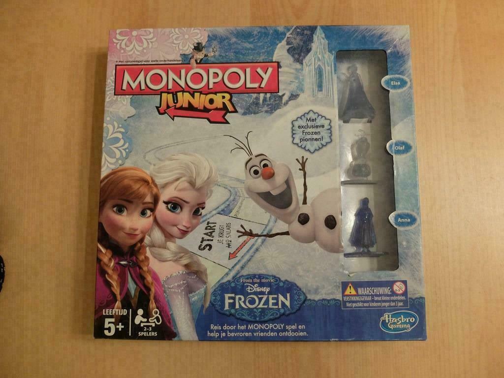 gezelschapsspel: Monopoly Frozen, Hobby en Vrije tijd, Drie of vier spelers, Ophalen of Verzenden, Gebruikt, Hasbro