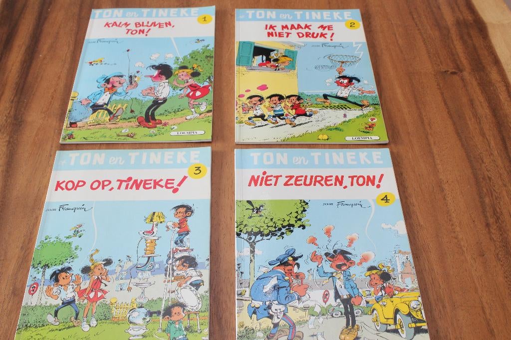 Ton en Tineke 1 tem 4 van Franquin - Loempia SC Nieuwstaat, Boeken, Stripverhalen, Meerdere stripboeken, Ophalen of Verzenden
