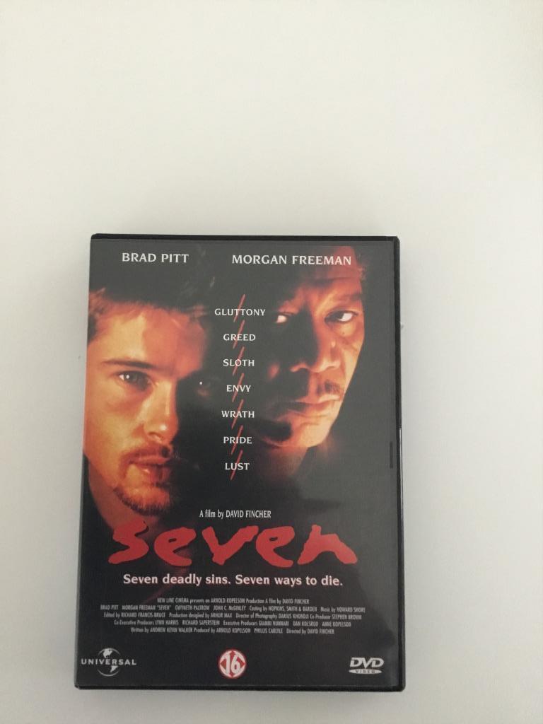 DVD Seven met Brad Pitt, Ophalen of Verzenden, Zo goed als nieuw, Thrillers en Misdaad, Alle leeftijden