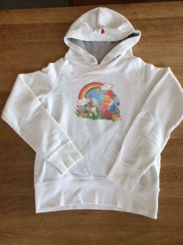 Love Therapy witte sweater met kap kabouter 12 jaar, Kinderen en Baby's, Gebruikt, Meisje, Trui of Vest, Ophalen of Verzenden