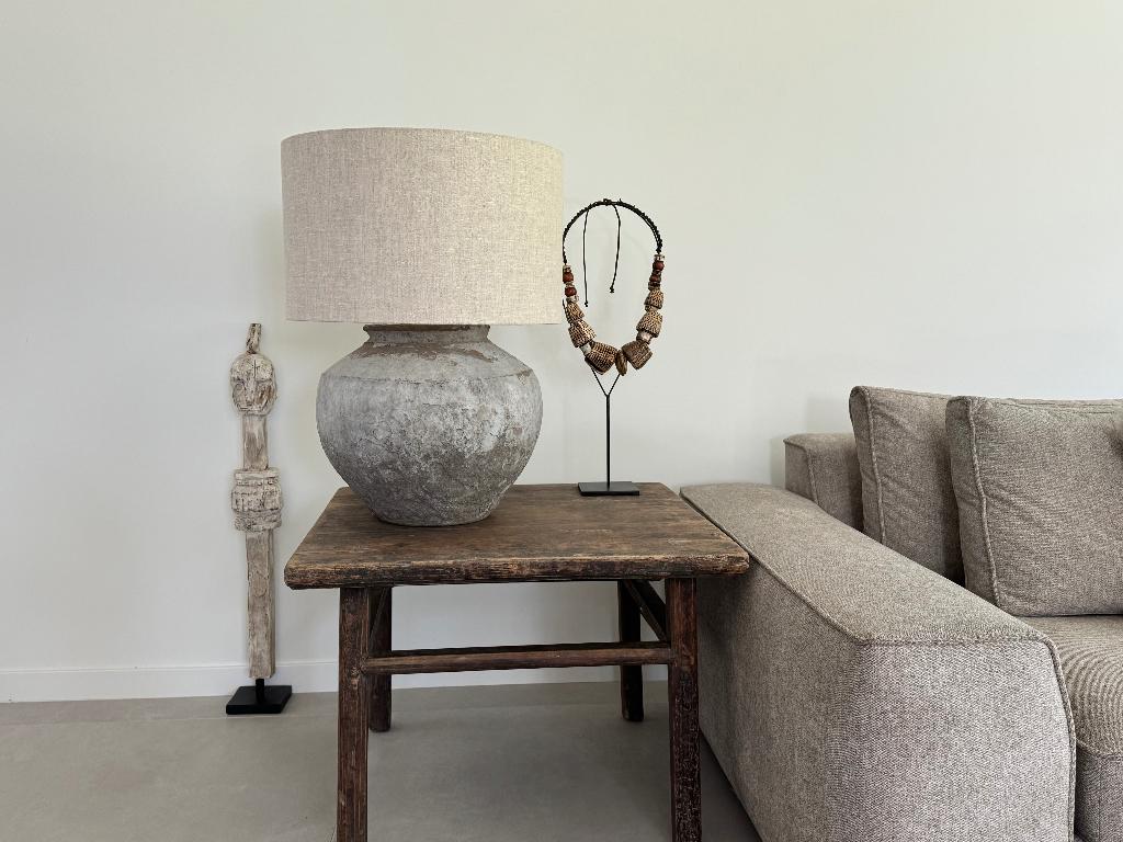 Antieke unieke massieve houten bijzet-salontafel/authentiek, Ophalen
