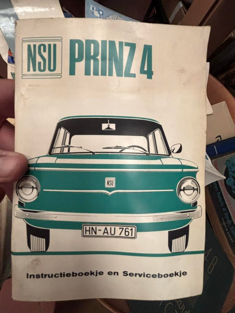 Manuel d'utilisation du NSU Prinz en NL, Enlèvement ou Envoi, Comme neuf
