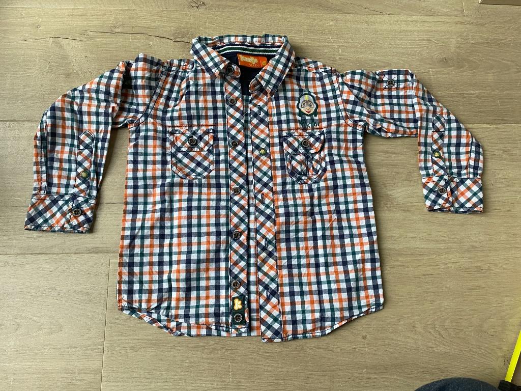 jbc kaatje hemd met lange mouwen blauw oranje maat 110, Kinderen en Baby's, Kinderkleding | Maat 110, Gebruikt, JBC, Ophalen of Verzenden
