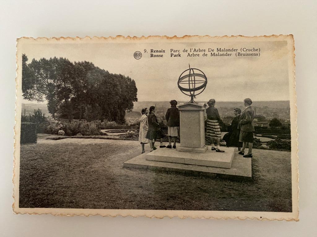 Carte postale vintage Ronse Park Arbre de Malander 1956, Enlèvement ou Envoi, 1940 à 1960, Affranchie, Flandre Occidentale