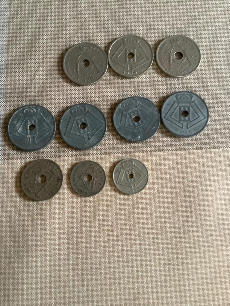munten van belgie 25cent-10 cent-5 cent  1914-1921-1926-1938, Postzegels en Munten, Munten | België, Ophalen of Verzenden