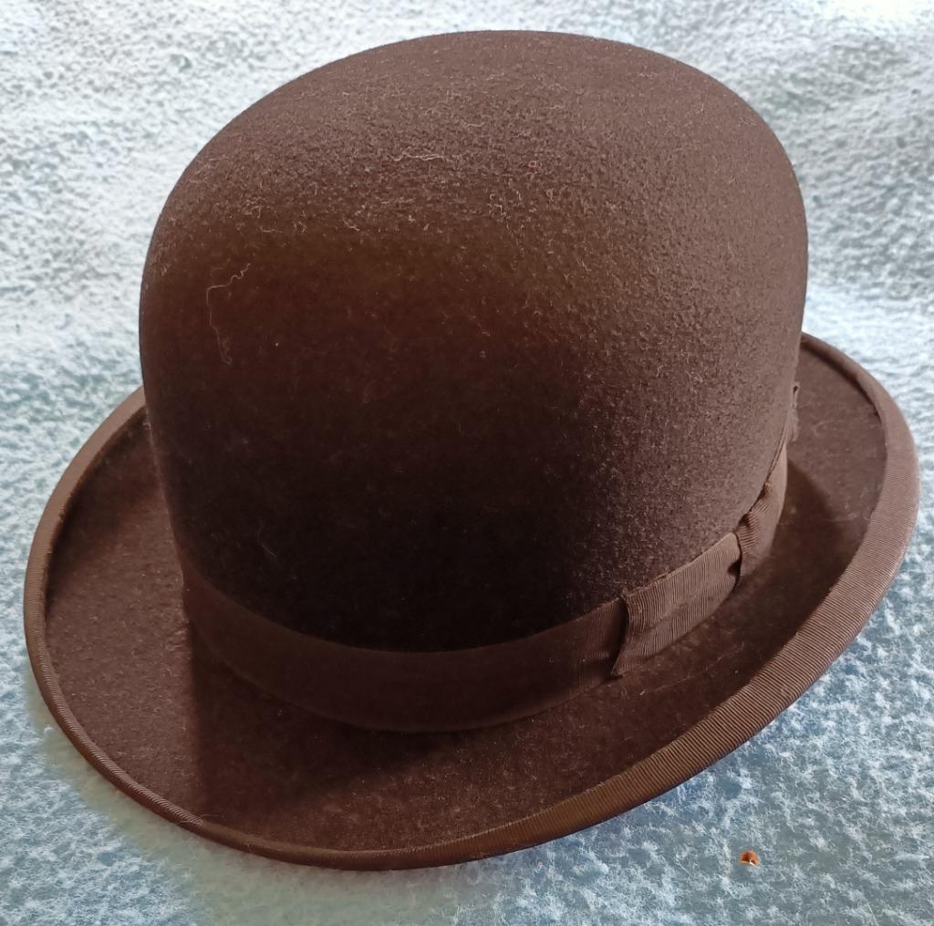 Chapeau melon début XIXe AéroLéger en feutre en parfait état, Enlèvement ou Envoi, Comme neuf, 56 ou 57 cm (M, 7 ou 7⅛ pouces)