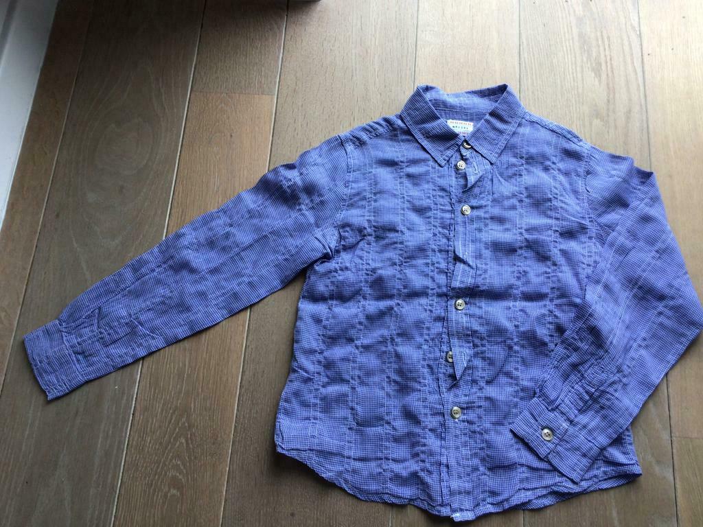 Mooi blauw hemdje morley 6 jaar, nieuwstaat, Garçon, Morley, Enlèvement ou Envoi, Chemise ou À manches longues