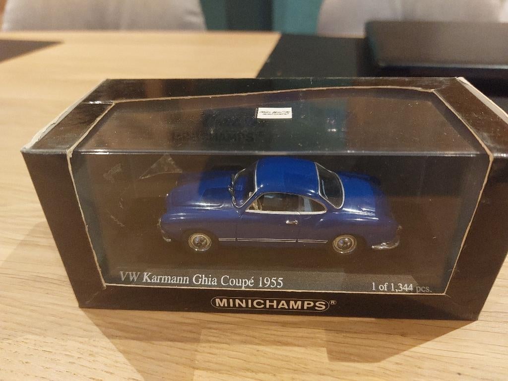 VW Karmann Ghia Coupe de 1955 bleue 1/43, Enlèvement ou Envoi, Neuf, Voiture, MiniChamps
