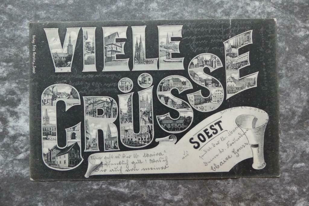Postkaart 28/6/1905 ? Viele Grüsse Soest, Duitsland, Verzamelen, Ophalen of Verzenden, Voor 1920, Gelopen, Duitsland