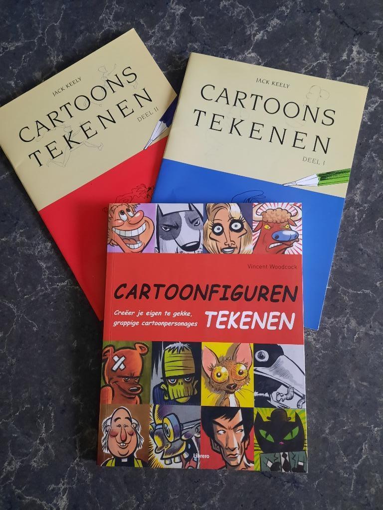 2 livres "Dessiner des dessins animés", Enlèvement ou Envoi, Comme neuf, Peinture et dessin, Vincent Woodcock
