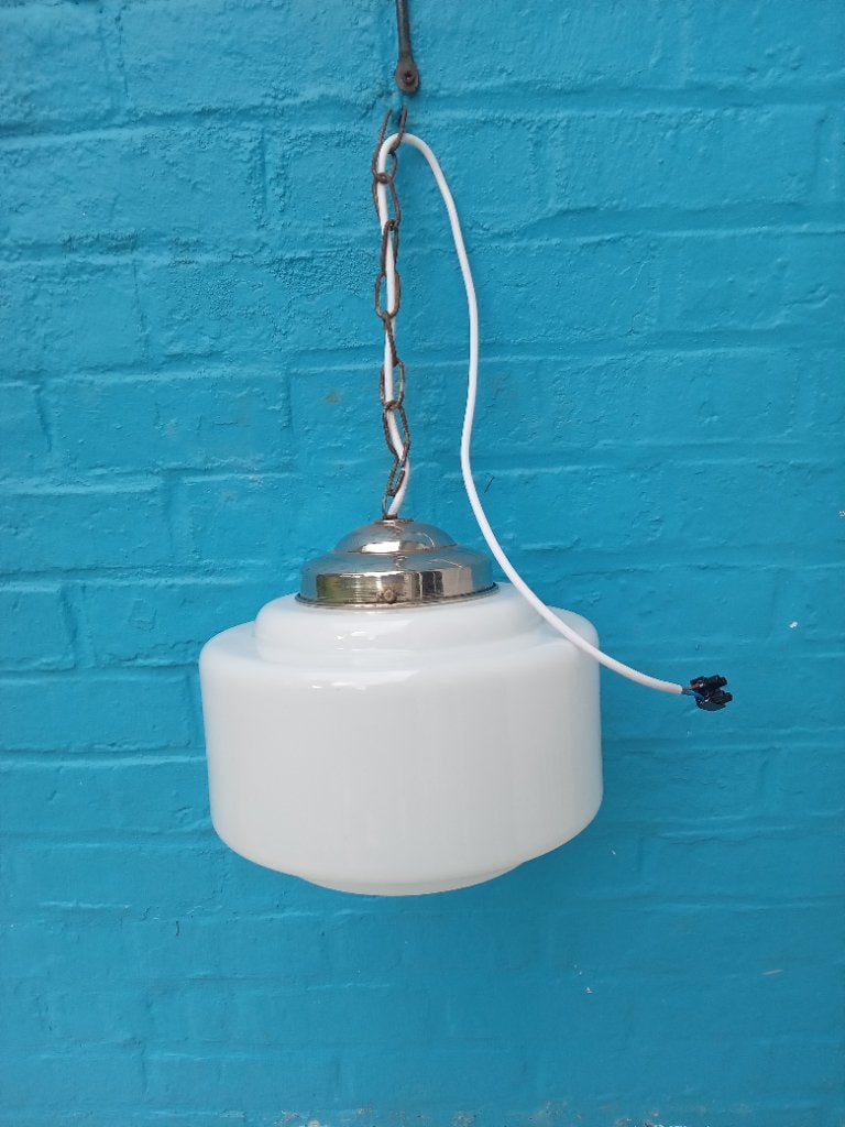 Lustre de magasin en opaline des années 50., Antiquités & Art, Enlèvement