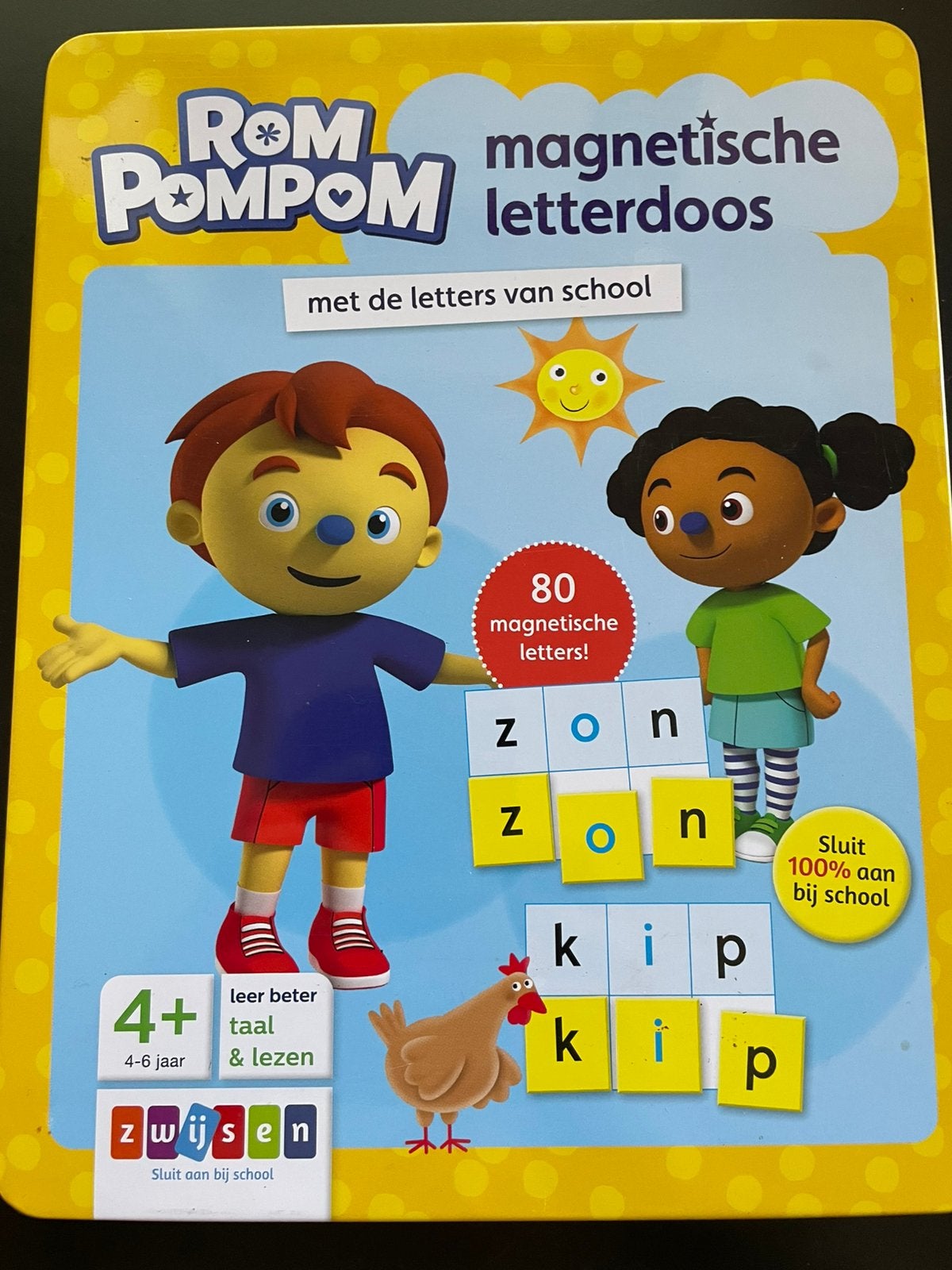 Magnetische letterdoos Rom PomPom, Kinderen en Baby's, Ophalen, Zo goed als nieuw