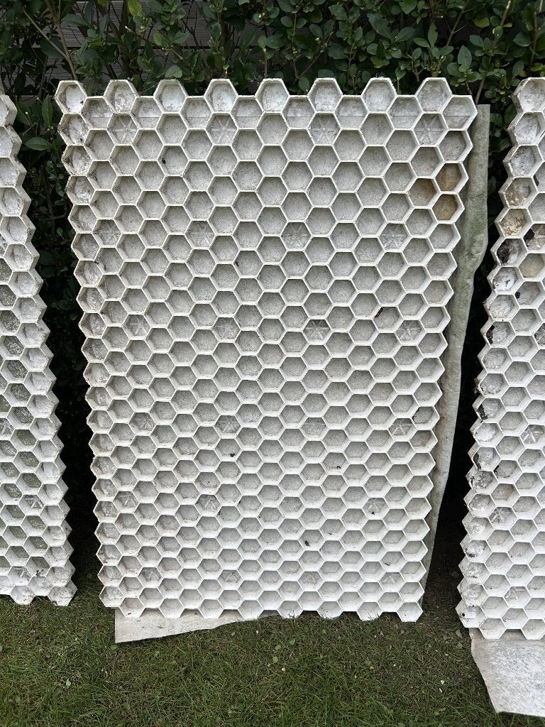 10 grindmatten 120x80 cm, Tuin en Terras, Ophalen, Gebruikt, Wit, Grind