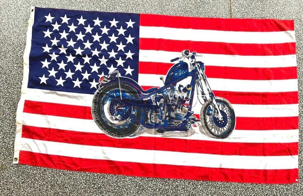 Vlag met chopper., Enlèvement ou Envoi, Utilisé
