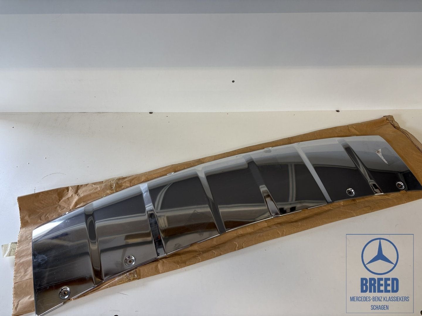 NOS chromen plaat achterbumper voor Mercedes-Benz X164 GL, -, Nieuw, Ophalen of Verzenden, -